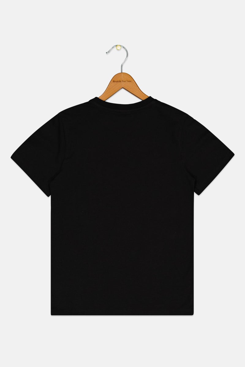 PUMA Kids Boy Graphic Print Short Sleeve Outdoor T-Shirt, Black - Image 2